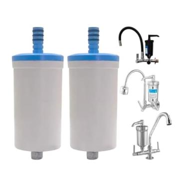 Imagem de Kit 2 Refis de Filtro para Torneira de Cozinha, Vela Universal para Copo Filtro, Compatível com Torneiras de Metal Gourmet