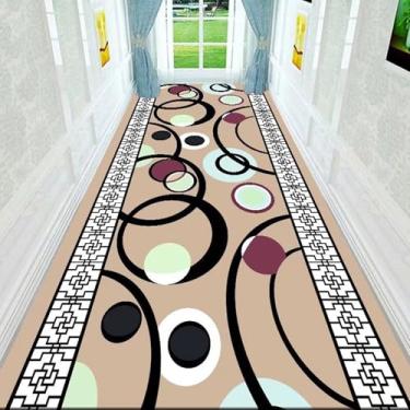 Imagem de HGTRH Tapete de corredor para corredor de cozinha tapete antiderrapante lavável ao ar livre para entrada interna, xadrez preto tapete interno externo para entrada de corredor A 120 x 200 cm