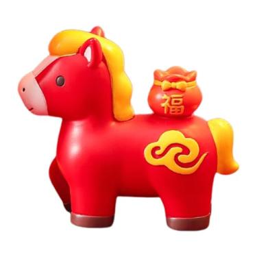 Imagem de Bothyi Estatueta de Cavalo Decorativa para Mesa, em Resina, Estilo Feng Shui Chinês, Escultura de Animal para Quarto, Entrada Interna, ou Lareira, C