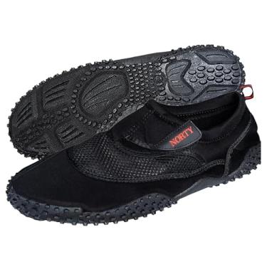 Imagem de NORTY Sapato aquático masculino tamanho grande 13-18 Aqua Sock Wave – à prova d'água para piscina, praia e esportes, Preto, 46