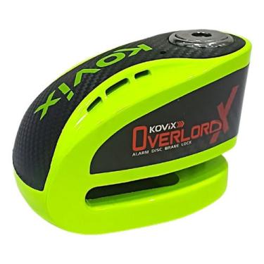 Imagem de Trava Disco Moto C/Alarme Kovix Cadeado Antifurto Reforçada knx (Verde)