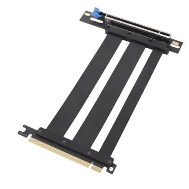 Imagem de Jiawu Cabo Riser Blindado PCIE 5.0 X16 para RTX 4090 (Ti) Cabo de Extensão de 128 Gbps para Aplicações de PC Case AI - ABS, Preto (#11)