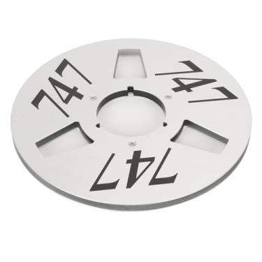 Imagem de Zhjvihx 1/4 10,5 Polegadas de Fita Vazia Rolo, Dobrando Parafusos de Aço Inoxidável Resistente à Flexão 3 Orifício 3 Orifício Fita de de Parte da Máquina de Abertura para o Rolo para Enrolar (Prata)