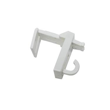 Imagem de GARDINIA Suporte de grampo com ganchos para persianas romanas de bambu e romanas, 2 peças, plástico, branco