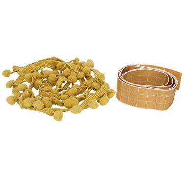 Imagem de SIWOTED 2 unidades de fita de 25 mm/10 mm de fita de impressão de bola DIY material de embrulho de roupas acessório de ornamento (Estilo 5)