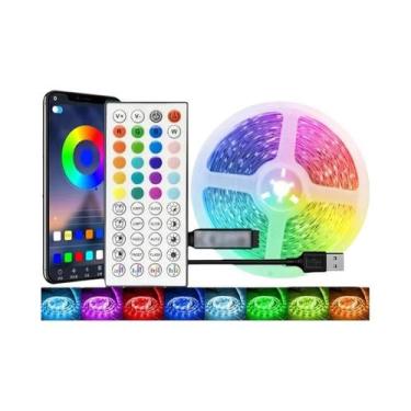 Imagem de Fitas LED RGB Com Controle Remoto De 44 Teclas, Sincronização Musical 