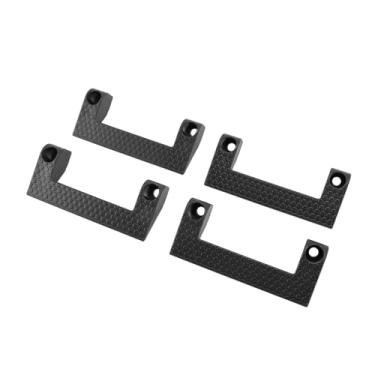 Imagem de Suporte de fita métrica, 4 unidades de armazenamento de ferramentas ABS com rebites para organização de oficina de garagem de escada, bancada de trabalho (preto)