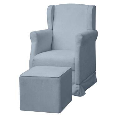 Imagem de Poltrona De Amamentação Com Balanço e Puff Doçura Bouclê