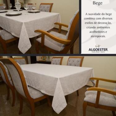 Imagem de Toalha de Mesa De LInho 8 Lugares 140X240 Cor:BEGE - Corttex, BEGE