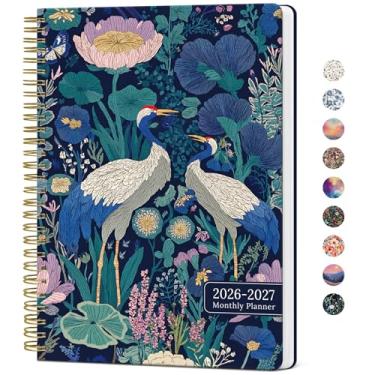 Imagem de Agenda mensal 2026-2027, calendário estético de 2 anos, 24 meses de janeiro de 2026 a dezembro de 2027, agenda mensal de 26 a 27, perfeita para escola, escritório, casa, 17,8 x 25,4 cm - guindastes da