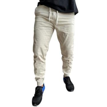 Imagem de CALÇA Jeans JOGGER MASCULINA SARJA COM ELASTICO - Bermudaria F%C, Gelo