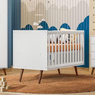 Imagem de Berço Mini Cama 92x74x133 Cm Q Encanto Retrô Branco Acetinado