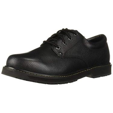 Imagem de Dr. Scholl's Tênis masculino Oxford Harrington II antiderrapante para trabalho, Couro preto, 13 Wide