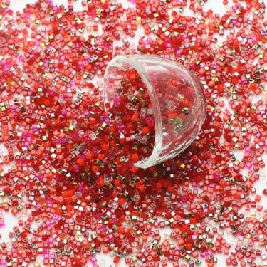 Imagem de YDJIANCAI 100 peças de contas de vidro de cristal cubo quadrado contas de vidro a granel para pulseira, brinco, colar, faça você mesmo, colar de artesanato, brinco para fazer joias (tamanho: 3 mm