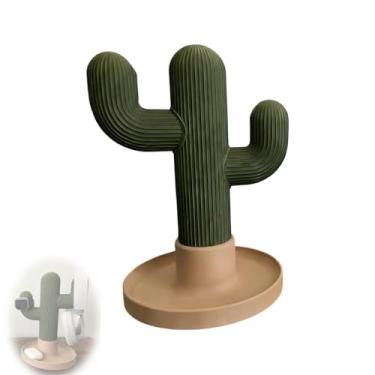 Imagem de 3D Printed Cactus Headphone Holder, Minimalist Cute Green Cactus Design Stand With Storage, Kawaii Desk Decoration For Headsets,Watch & Gaming Accessories