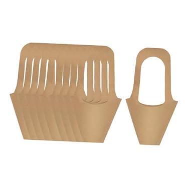 Imagem de KiBcsLic Sacos para flores, decoração para o Dia dos Namorados, caixas de embalagem multiuso marrons, caixas para arranjos florais, para arranjos de noivado, 10 Peças