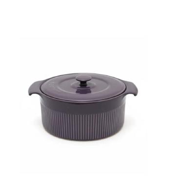 Imagem de Cocotte Refratária Diâmetro 22 cm  Ameixa  2,7 L Porcelana