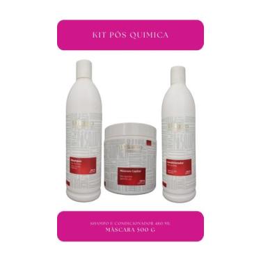 Imagem de Kit Pós Química D'Bianco - Shampoo, Condicionador e Máscara 500G
