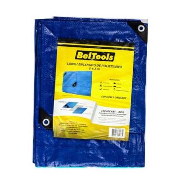 Imagem de Lona Carreteiro Plástica Azul 2x2m 150 micras Beltools