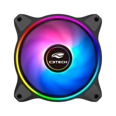 Imagem de Cooler Fan C3tech, 120mm, RGB, Preto - F7-l250rgb