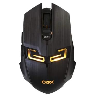 Imagem de Mouse Killer, 4000dpi, Led, USB, Aço Escovado, Oex -  Ms312.