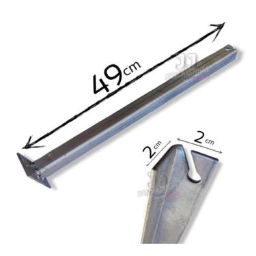 Imagem de Poste Galvanizado para concertina 45cm base - 15 unid. - JJ