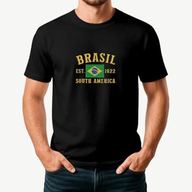 Imagem de Camiseta Masculina BRASIL Exclusiva Algodão Premium-Masculino