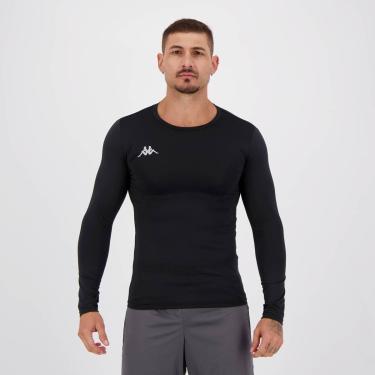 Imagem de Camisa Térmica Kappa Grip Manga Longa Preta-Masculino