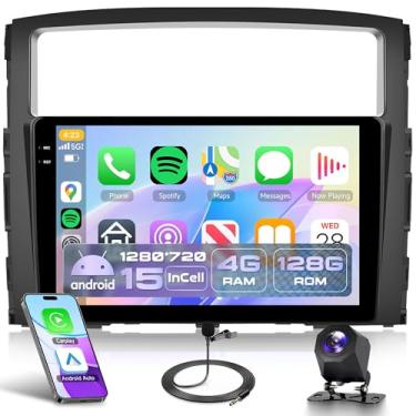 Imagem de Rádio veicular 4 núcleos 4G + 128G Android 15 para Mitsubishi Pajero 2006-2020, Rimoody Car Stereo Wireless Carplay Andorid auto 22.6 cm INCELL Screen GPS WiFi Bluetooth 5.0 FM/RDS EQ SWC Câmera de