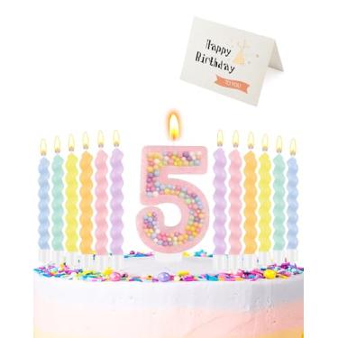 Imagem de Vela de aniversário para bolo, (número 5)