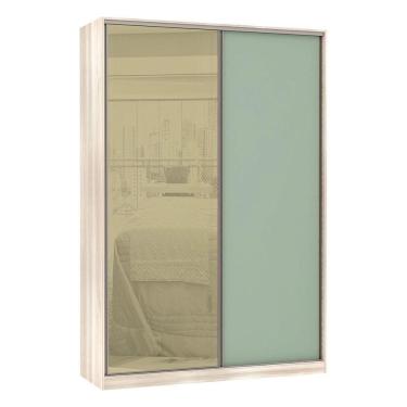 Imagem de Guarda-Roupa Solteiro Luciane 2 Portas 3 Gavetas Prime Plus 159 Cm Com Espelho Reflecta