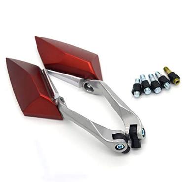 Imagem de Espelhos Retrovisores para Moto Universal Modificação Parafuso de 8mm e 10mm Alto-Resistente Rotação 180 Graus Instalação Fácil Bicicleta Elétrica