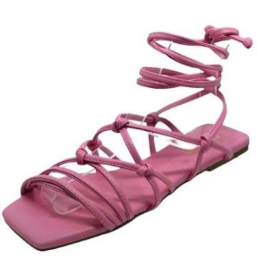 Imagem de Sandália Rasteira com Amarração Sua Cia 8230v23.14253-Feminino