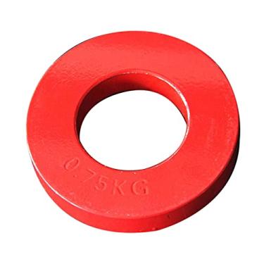 Imagem de DYNWAVE Pratos olímpicos fracionários de aço de 5 cm barra micro peso placa bumper adicionar - 0,75 kg vermelho