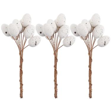 Imagem de Zerodeko Ramos de ovos de Páscoa, 27 peças de hastes de ovos artificiais para decoração de casa e arranjos de flores