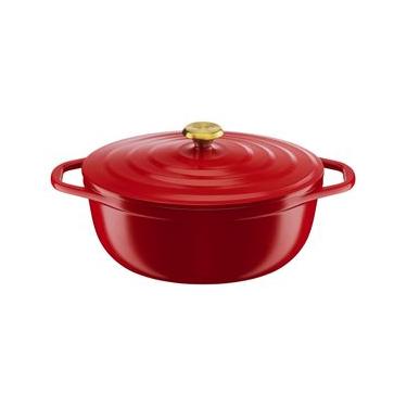 Imagem de Caçarola Oval Air Alumínio Fundido 30cm Vermelha - Tefal