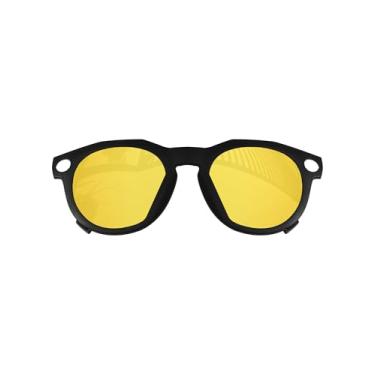 Imagem de MYCOURAG Armação preta de lentes polarizadas com proteção UV para óculos de sol Oakley Meta HSTN OW8002 51 mm - amarelo HD não polarizado