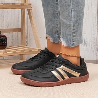 Imagem de Tênis feminino descalço bico largo, feminino, casual, sem queda, academia, caminhada, trilha, corrida, tênis, fitness, tênis, 2786 Preto, 37