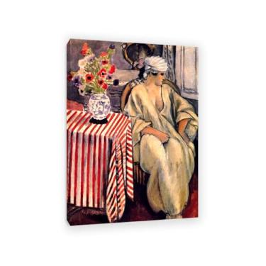 Imagem de Henri Matisse arte de parede em tela A meditação após o banho impressões famosas reprodução de pintura a óleo decoração de parede para sala de estar banheiro Henri Matisse pôster 55x40cm (22x16in