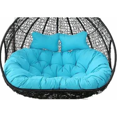 Imagem de Almofadas grossas e laváveis ​​para substituição de cadeiras suspensas em formato de ovo, almofadas para cadeiras de balanço duplas, almofadas para cadeiras de rede suspensas.