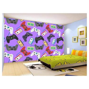 Imagem de Papel De Parede 3D Infantil Controle Game Jogo 3,5M Azs258 - Você Deco