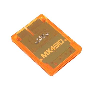 Imagem de Luqeeg Adaptador de Cartão de Armazenamento Preciso Plug and Play Transparente, Leitor de Cartão de Memória de Console de Jogo Profissional para , Material ABS, 1 Peça, Adequado para Console FAT (Laranja Transparente)