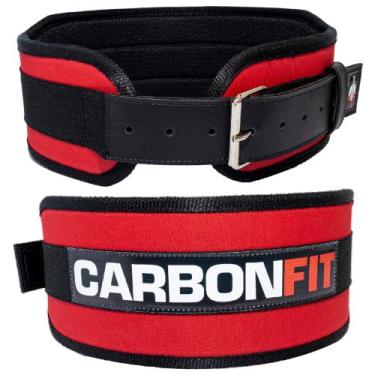 Imagem de Cinto Cinturão Musculação Academia LPO lombar - CARBONFIT, Vermelho, P