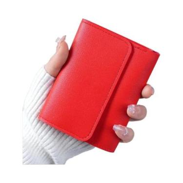 Imagem de Carteira Feminina Ultrafina Tripla Dobrável Multifuncional Com Porta-C