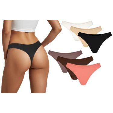 Imagem de Kit 6 Calcinhas Biquini Sem Costura Microfibra - Altomax, Sortidas, P