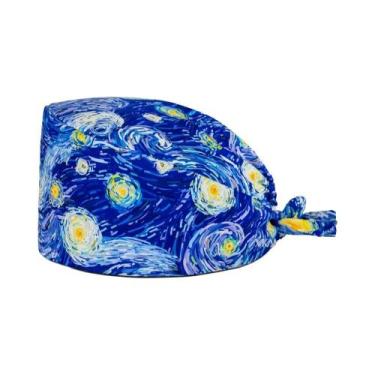 Imagem de Touca Cirúrgica Feminina De Algodão Respirável Para Enfermeiras, Prote