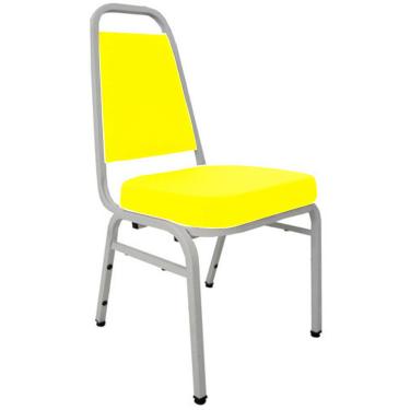 Imagem de Cadeira Empilhável para Auditórios Linha Hotel Plus Amarelo
