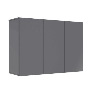 Imagem de Armário De Cozinha Aéreo Slack 3 Portas 100cm Ej Móveis Cinza