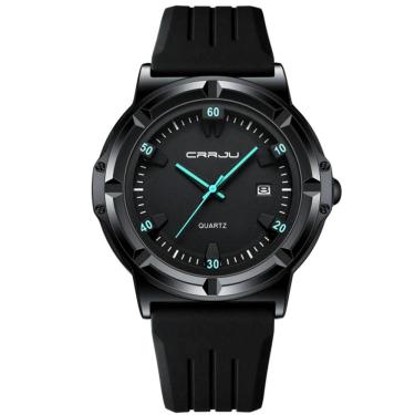 Imagem de Relógio Masculino Casual De Quartzo Analógico Pulseira De Silicone à Prova D'água Azul