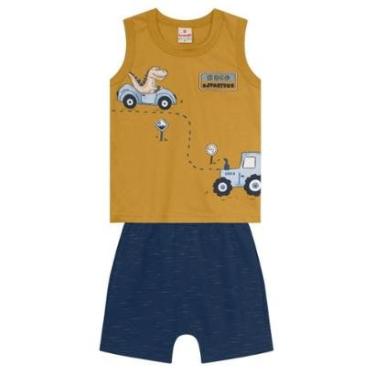 Imagem de Conjunto infantil menino de dinossauro Brandili-Masculino